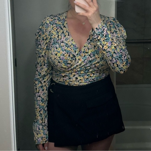 AFRM floral print tie up top - Picture 3 of 4